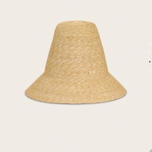 Cult Gaia Beige Straw Hat